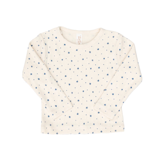 Little Stars White Swan Pointelle Top