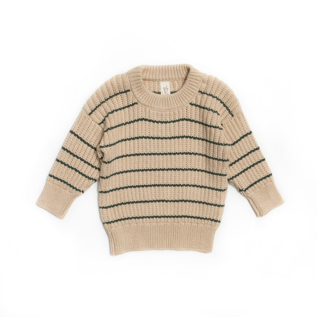 Oatmeal & green forest  Luca sweater