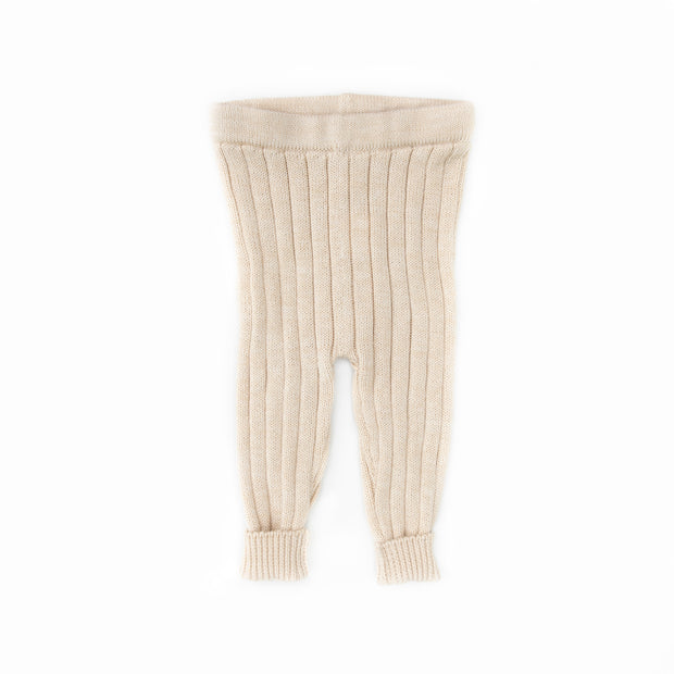 Oatmeal Knitted Leggins Pima Cotton