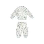 Set Pullover + Pant Light blue flowers