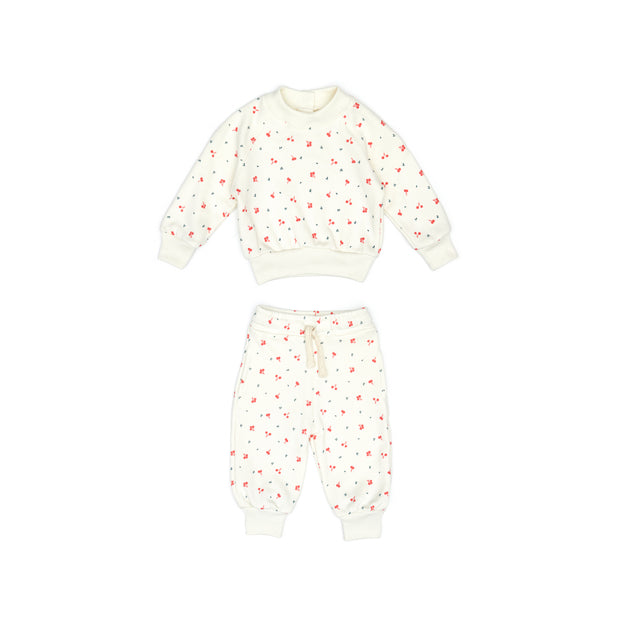 Set Pullover + Pant Natural little cherries