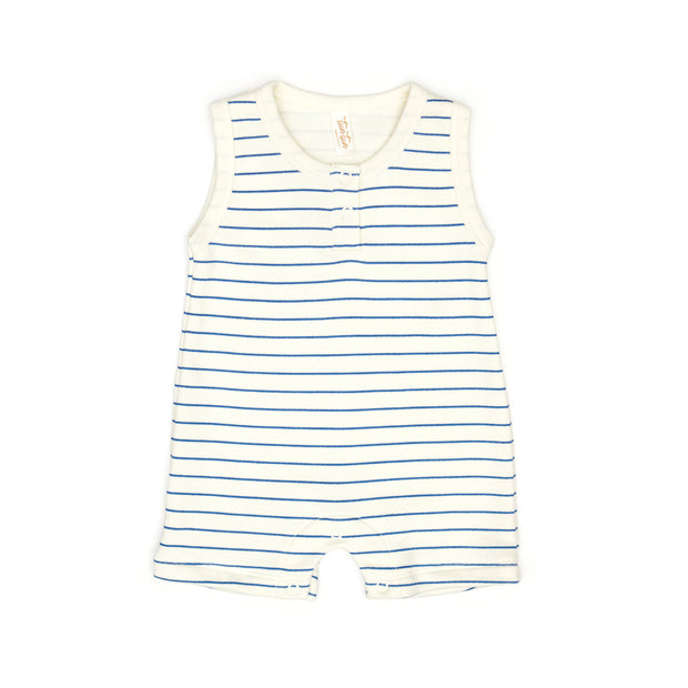 Sleeveless romper Blue heaven stripes