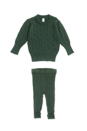 Green Forest Set Alice Sweater + Leggins Pima Cotton