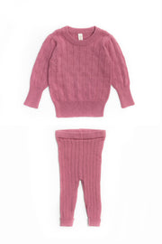 Mauve Set Alice Sweater + Leggins Pima Cotton