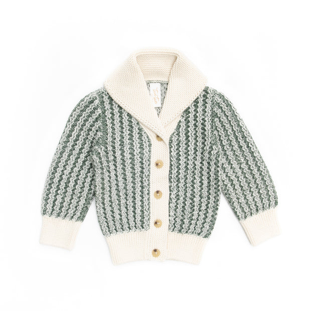 Green Forest & Natural Set Chase Cardigan + Leggins Pima Cotton