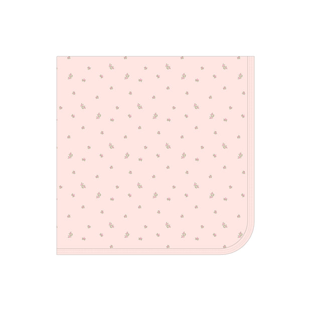 Little Flowers Baby Pink Pointelle Blanket