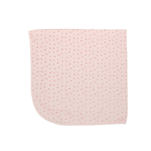 Little mushrooms baby pink Ribbed blanket