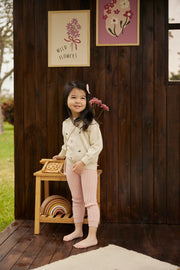 Baby Pink Flower Embroidery Sweater Pima Cotton